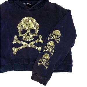 Amazing cropped skull hoodie